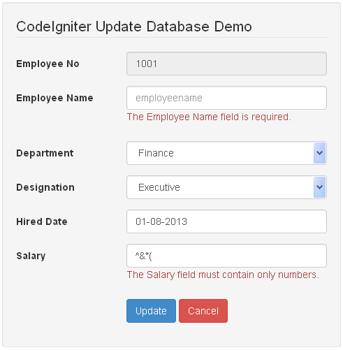 CodeIgniter-Update-Database-Form-Validation-Error