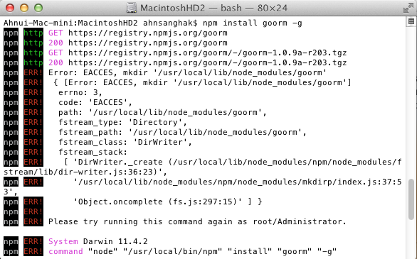 install node js mac sierra error install node js mac sierra error