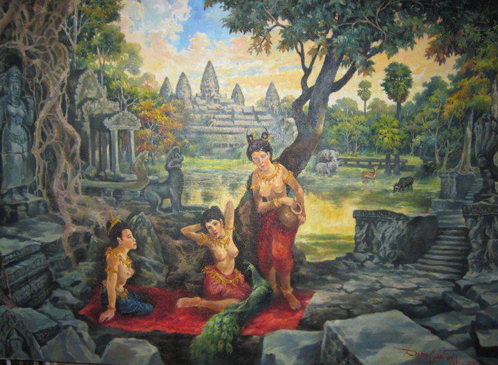 All about Cambodia Cambodian Women in Painting