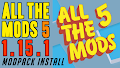 HOW TO INSTALL<br>All the Mods 5 Modpack [<b>1.15.1</b>]<br>▽