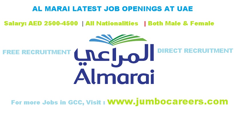 Al Marai Latest Job Openings In Dubai Uae November 2019