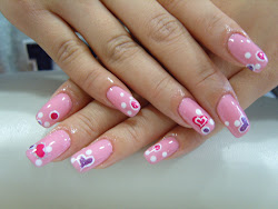acrylic nail designs nails pink hearts cool stickers trends flickr heart stunning am polish