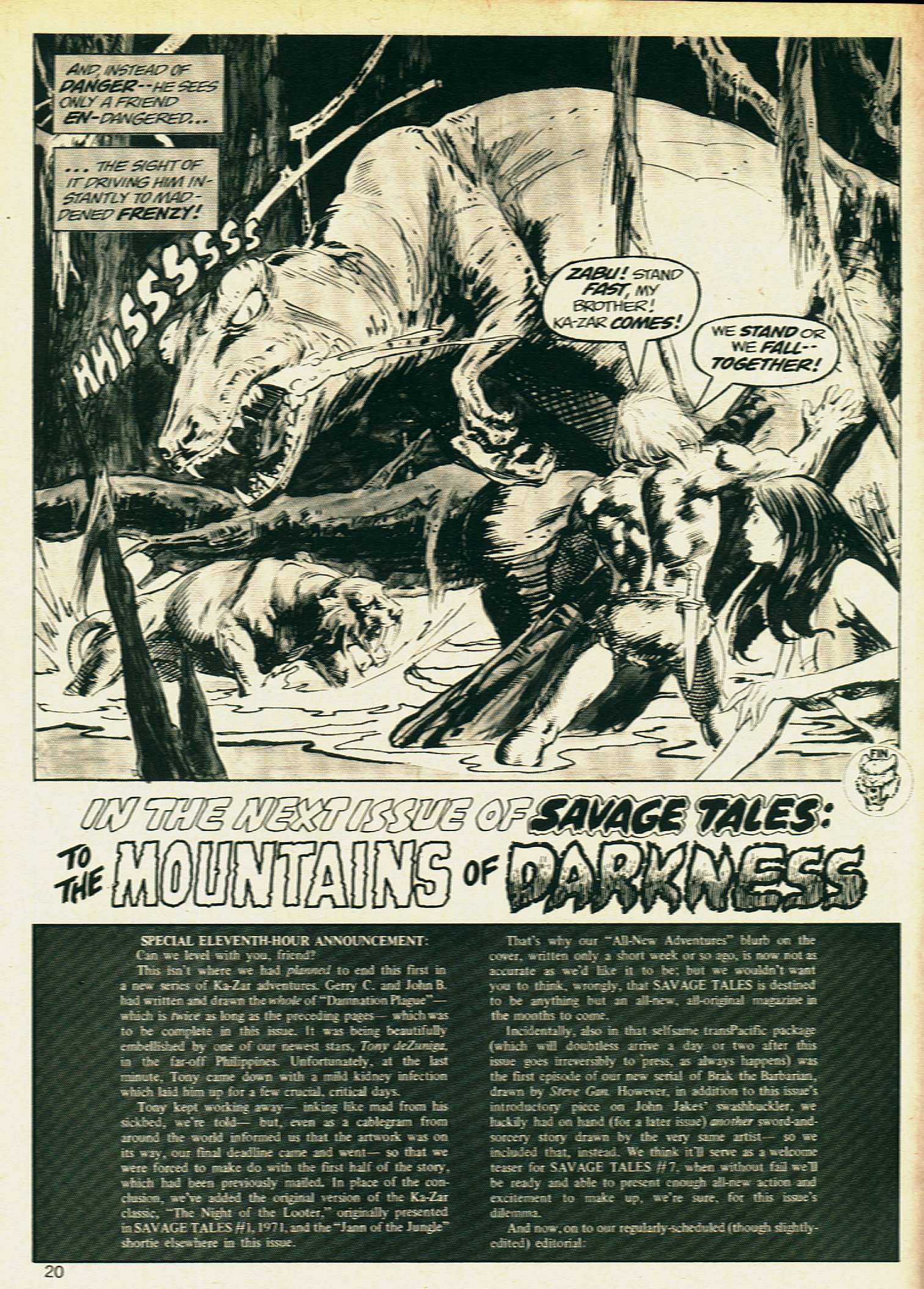 Read online Savage Tales comic -  Issue #6 - 20