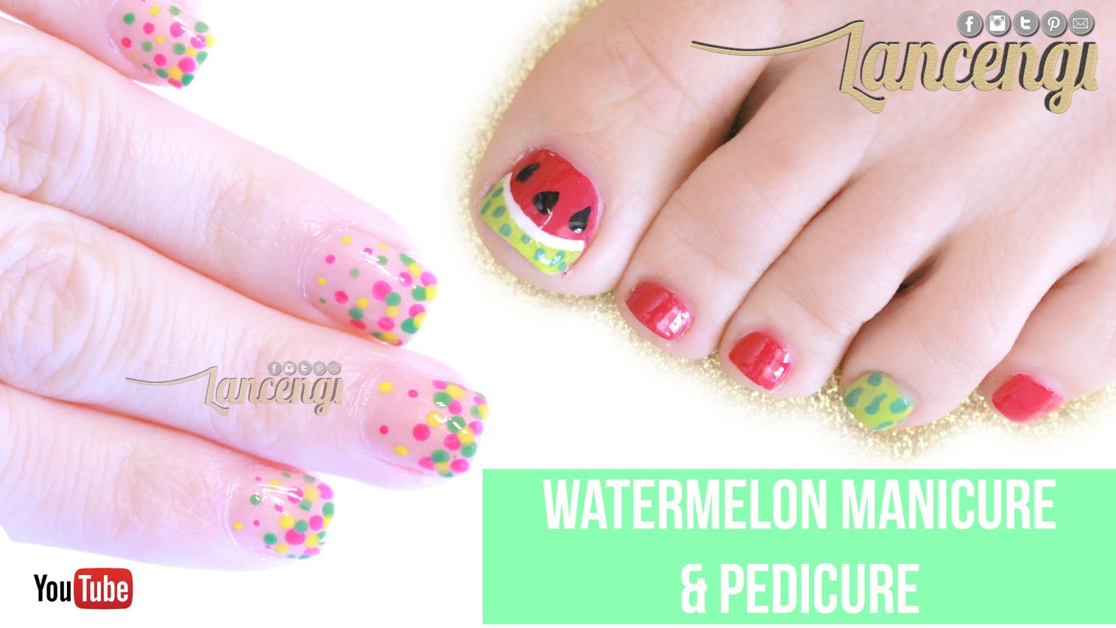 Watermelon Toe Nail Art for Summer - wide 7
