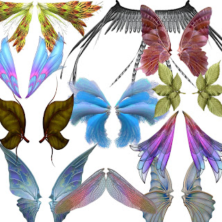 collage sheet wings digital