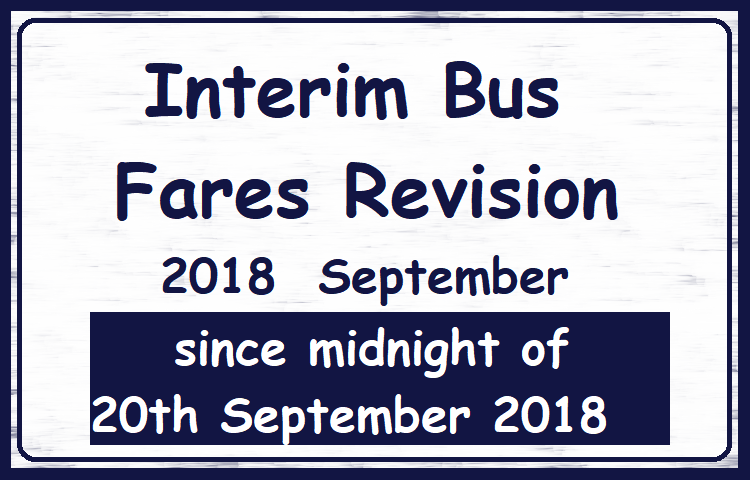 Interim Bus Fares Revision - 2018 - September