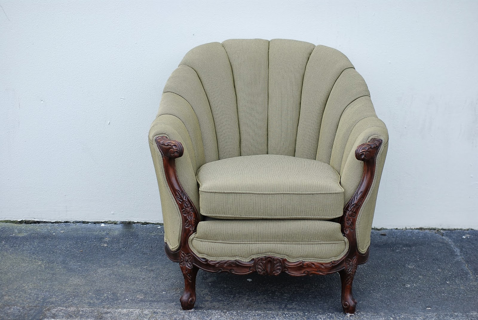 The Furniture Tree 1920's Channel Back Barrel Chair Restoration