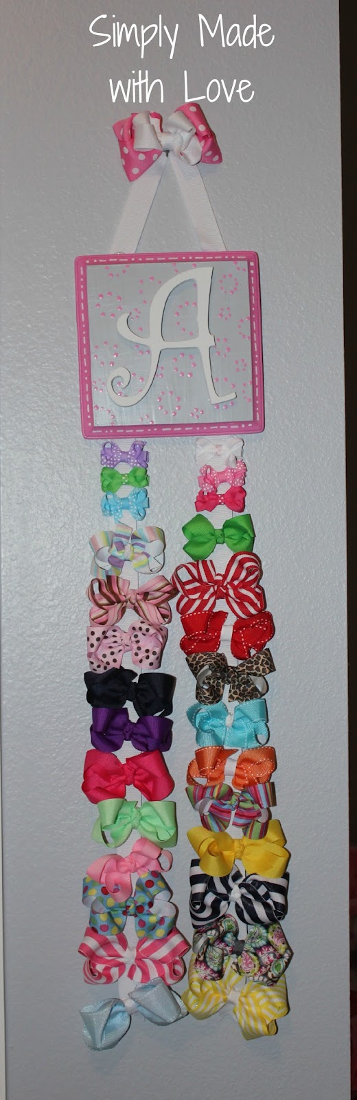 simply made with love DIY Bow Holder
