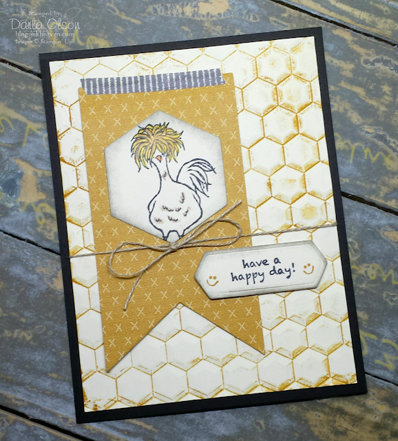 Handmade card created using Hey, Chick, Nailed It, Urban Underground shared by Darla Olson at Inkheaven