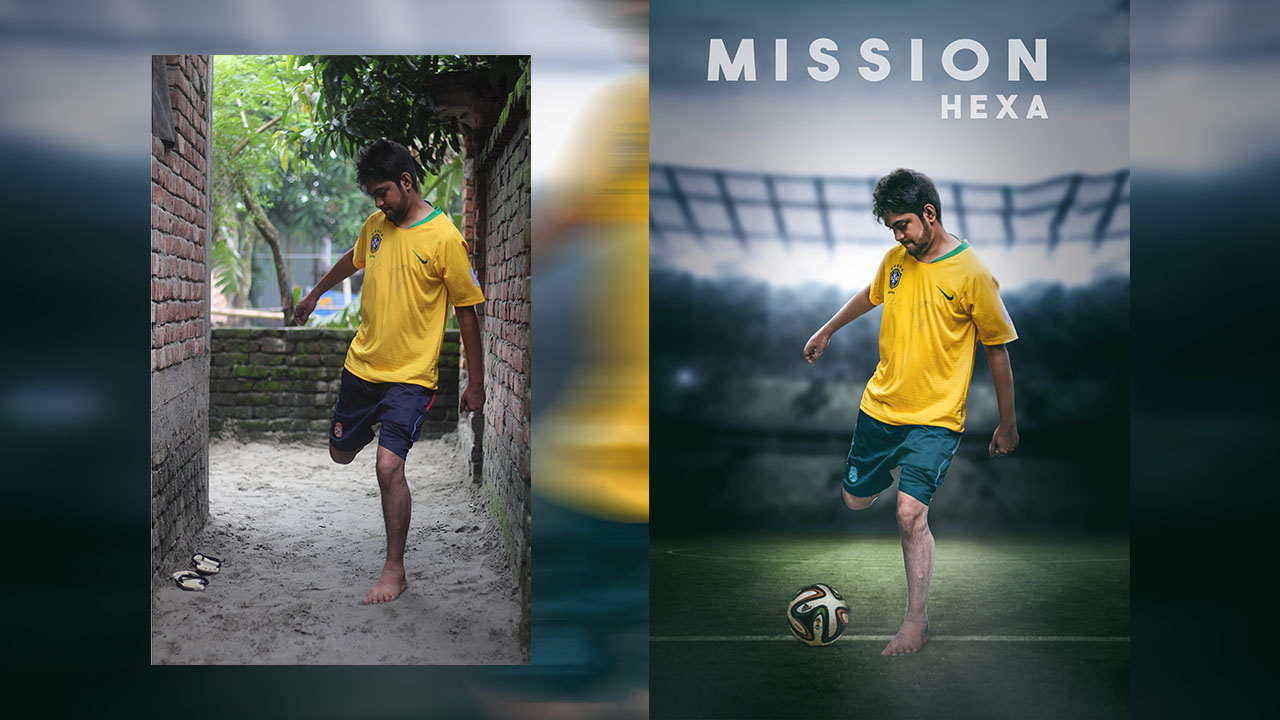 manipulation Kick a Football Make Perfect Feel Real