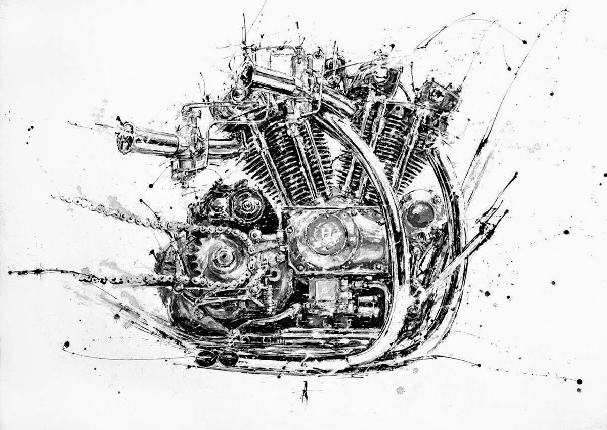 Racing Cafè: Motorcycle Art - Makoto Endo raid 5 wiring diagram 
