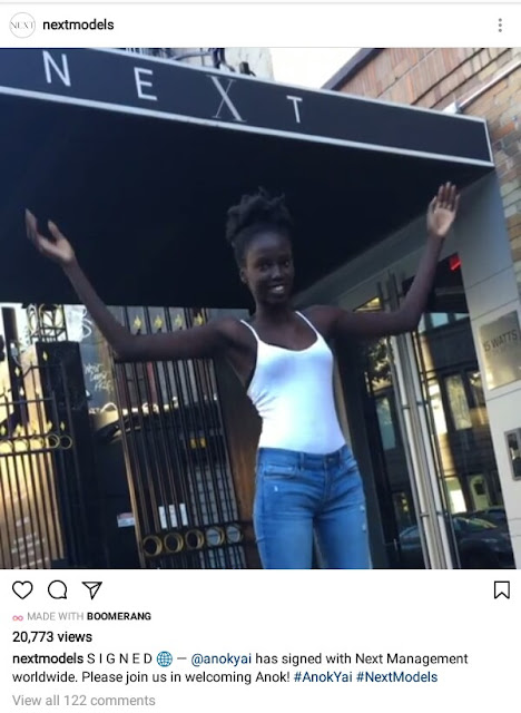  Remember the Sudanese beauty with gorgeous dark skin? She just signed a major modeling contract after her photos went viral