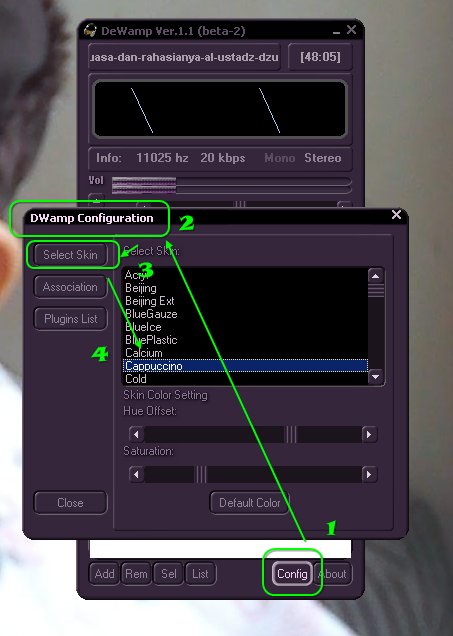 Dewamp aplikasi pemutar mp3 GRATIS alternatif Winamp Dewamp aplikasi pemutar mp3 GRATIS alternatif Winamp-Konfigurasi-Skin