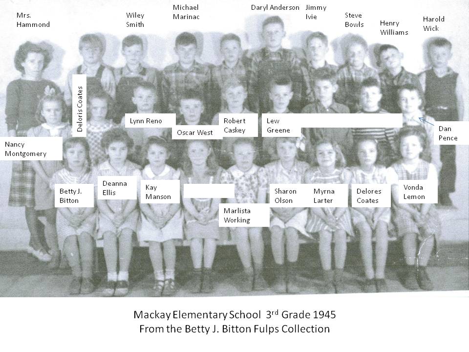 Mackay, Idaho 83251 Blast from the Past Mackay Elementary School 3rd