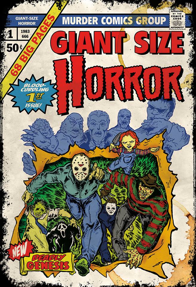 Retro Comic Cover Shirt Design Features Jason Voorhees And Other Horror Icons