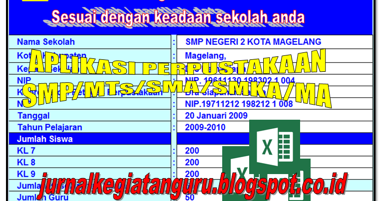 Aplikasi excel pembuatan administrasi perpustakaan sekolah - Jurnal