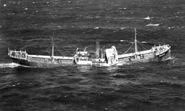 Latvian freighter Ciltvaira, sunk by U-123 on 19 January 1942 worldwartwo.filminepctor.com
