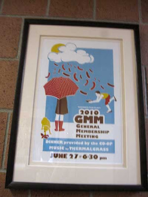 GMM poster with umbrellas, serigraph, colorful