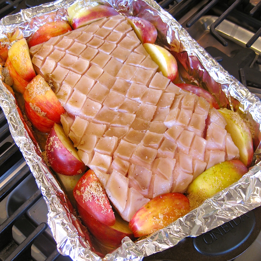 JULES FOOD... Cured Pork Belly Roasted with Apple, Onion and Brown Sugar