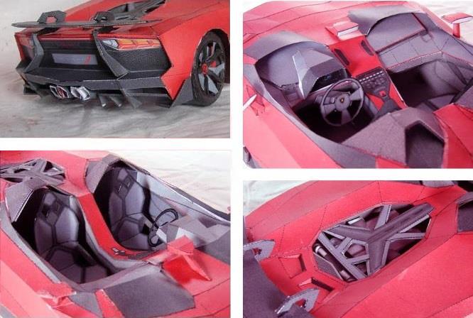 PAPERMAU: Lamborghini Aventador J Paper Model - by Wongday Papercraft