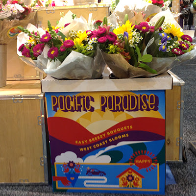 Bouquet display options for supermarkets