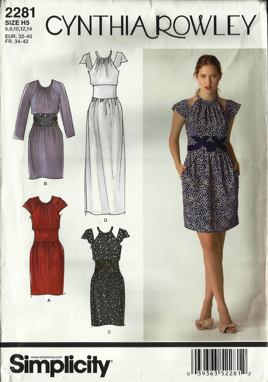 Sew Melodic : Crazy Color Cynthia Rowley Simplicity Sewing Pattern 2281