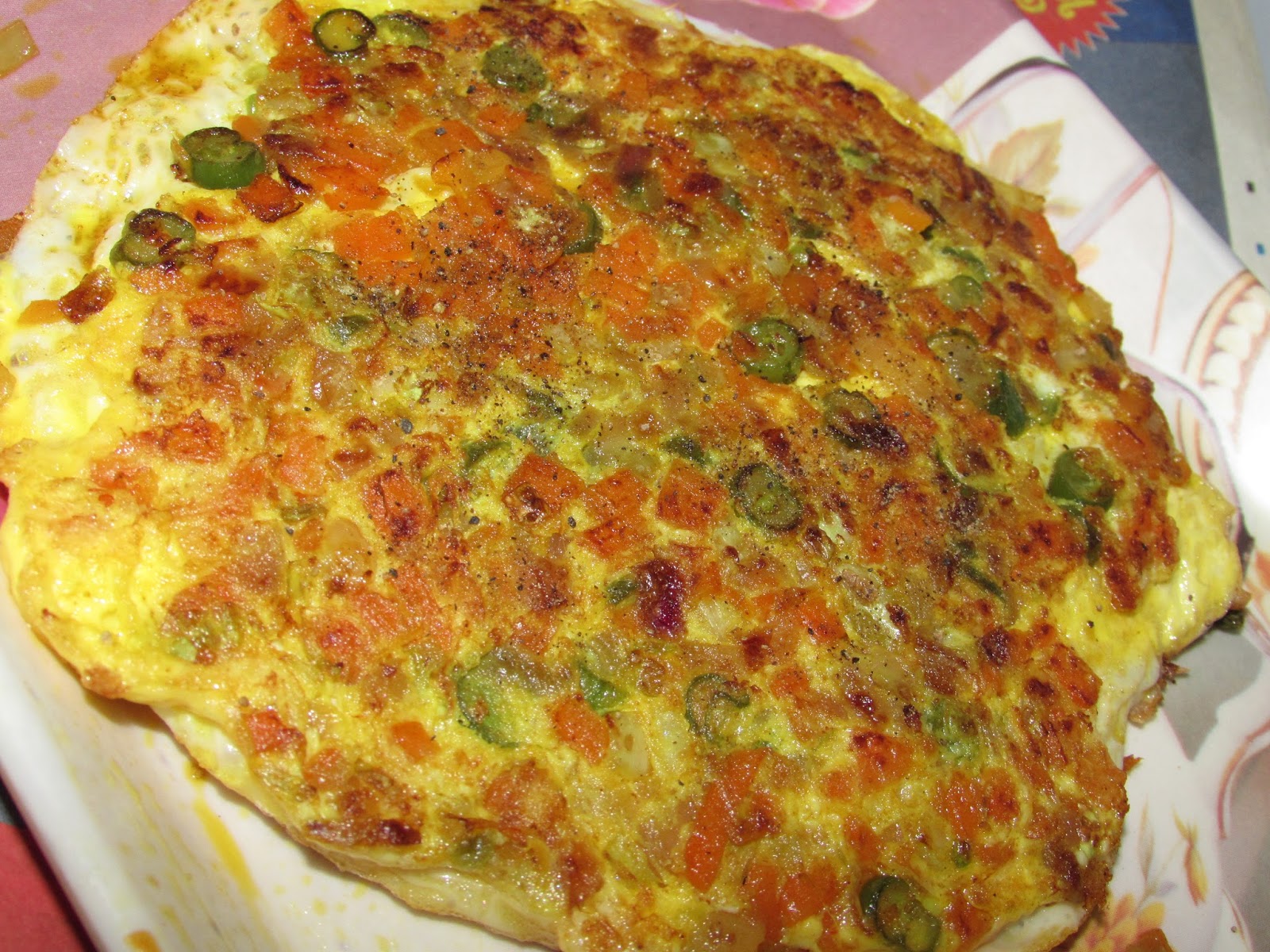 Non Vegetarian Recipes: Vegetable Egg Omlette | Healthy omelette for kids