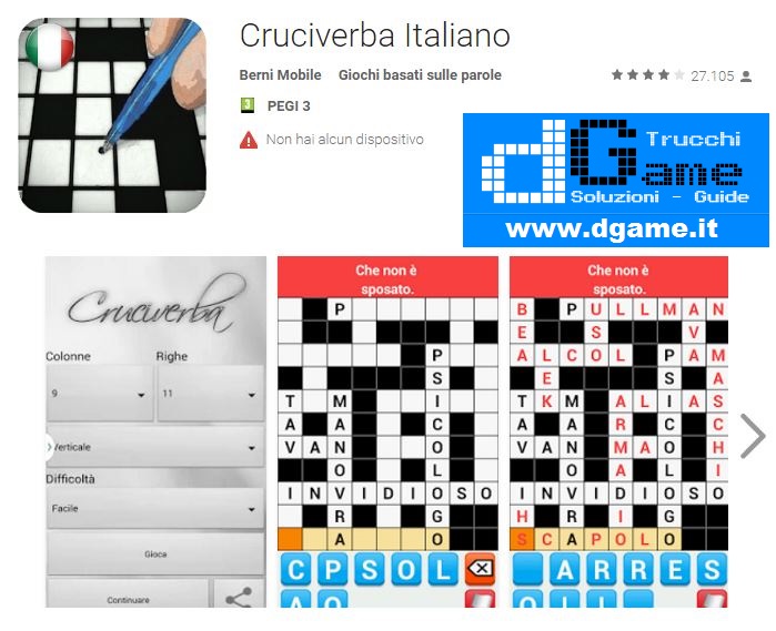 Soluzioni Cruciverba Italiano Dgame It Soluzioni Trucchi