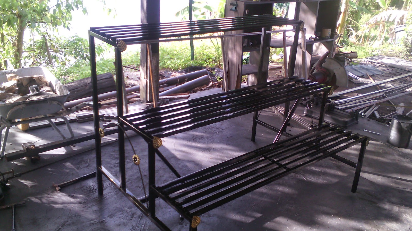 STEELDECO ENTERPRISE RAK  PASU  BUNGA  3 TINGKAT