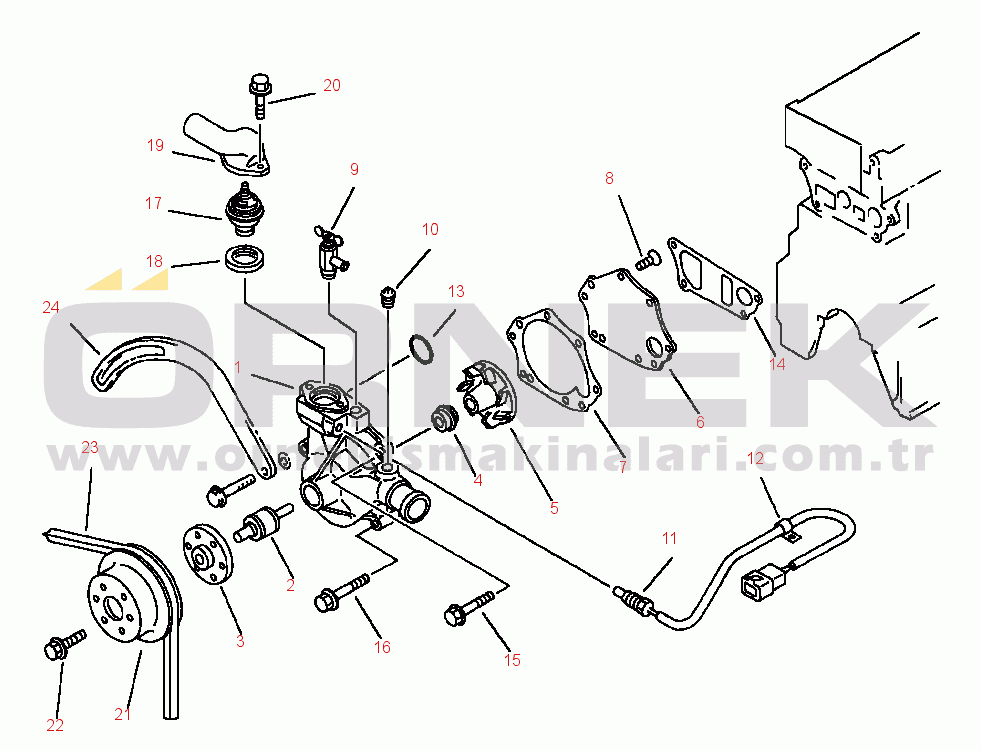 excavator parts，Komatsu Water pump 6206611103 USE FOR KOMATSU PC2005