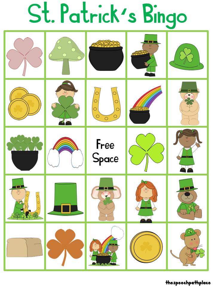 The Speech Path Place St Patrick s Day Bingo