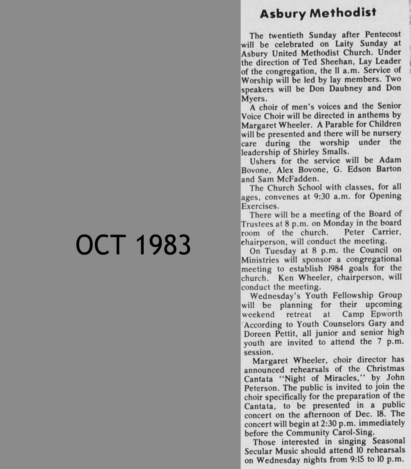 EverythingCroton MORE CROTONONHUDSON IN THE FALL OF 1983