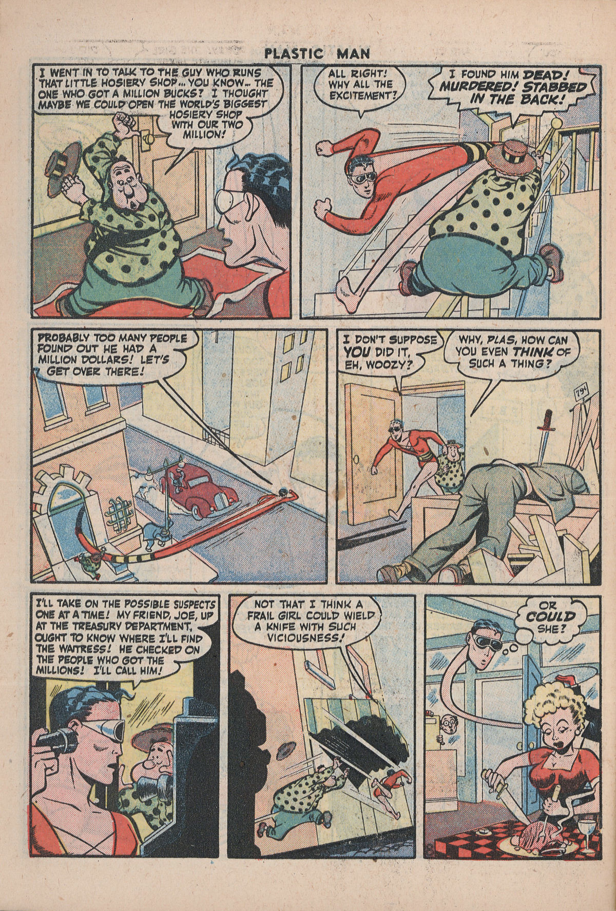 Read online Plastic Man (1943) comic -  Issue #5 - 44