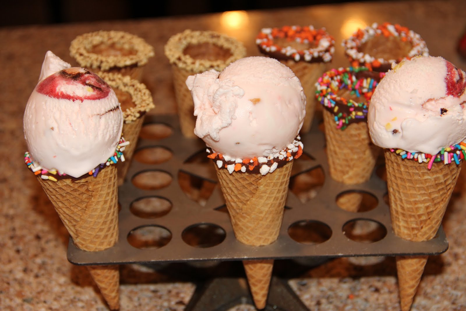 Chocolate Dipped Ice Cream Cones The Plaid and Paisley Kitchen