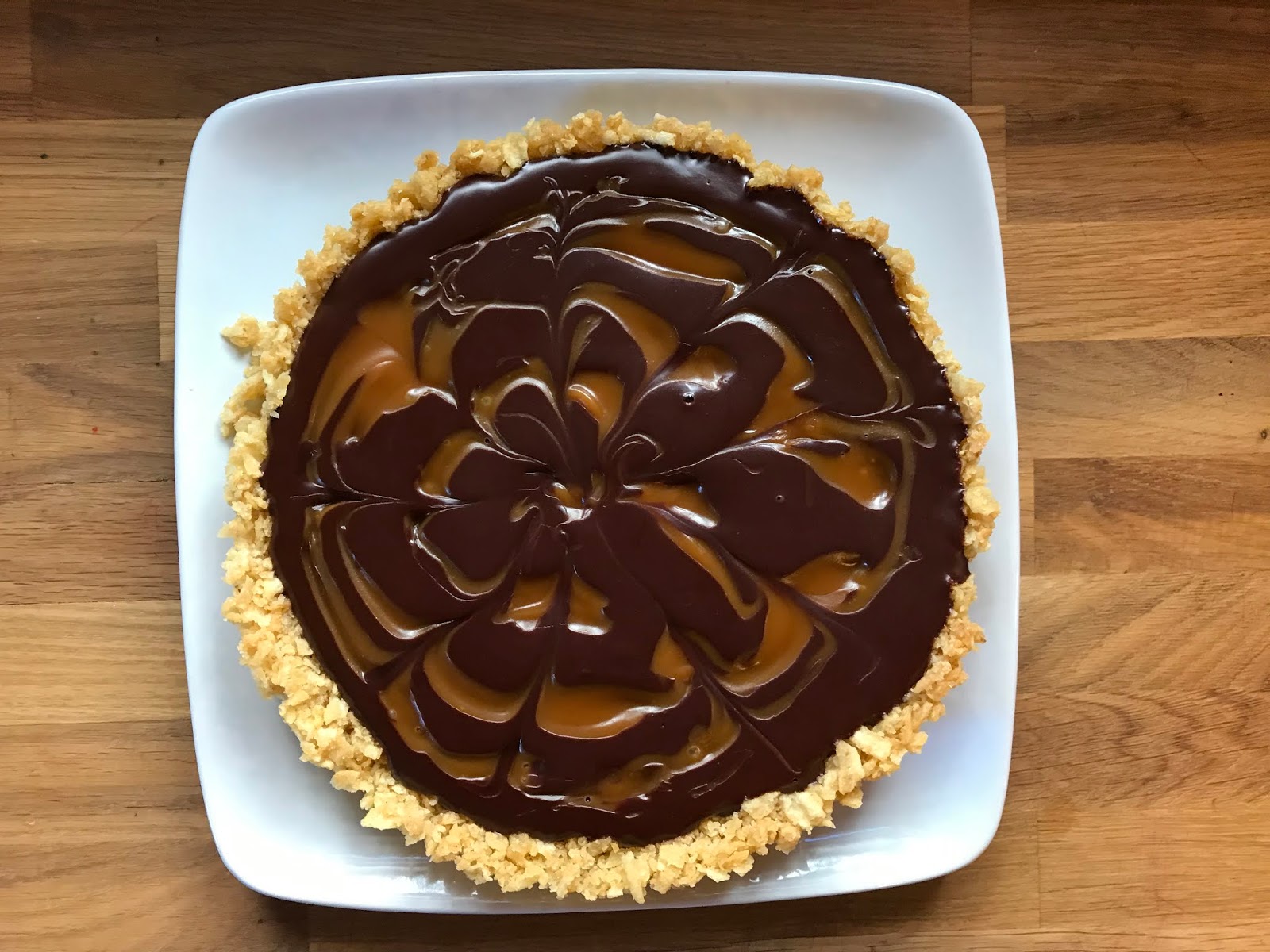 LactoseFree Girl Tarte chococaramel en croûte de chips