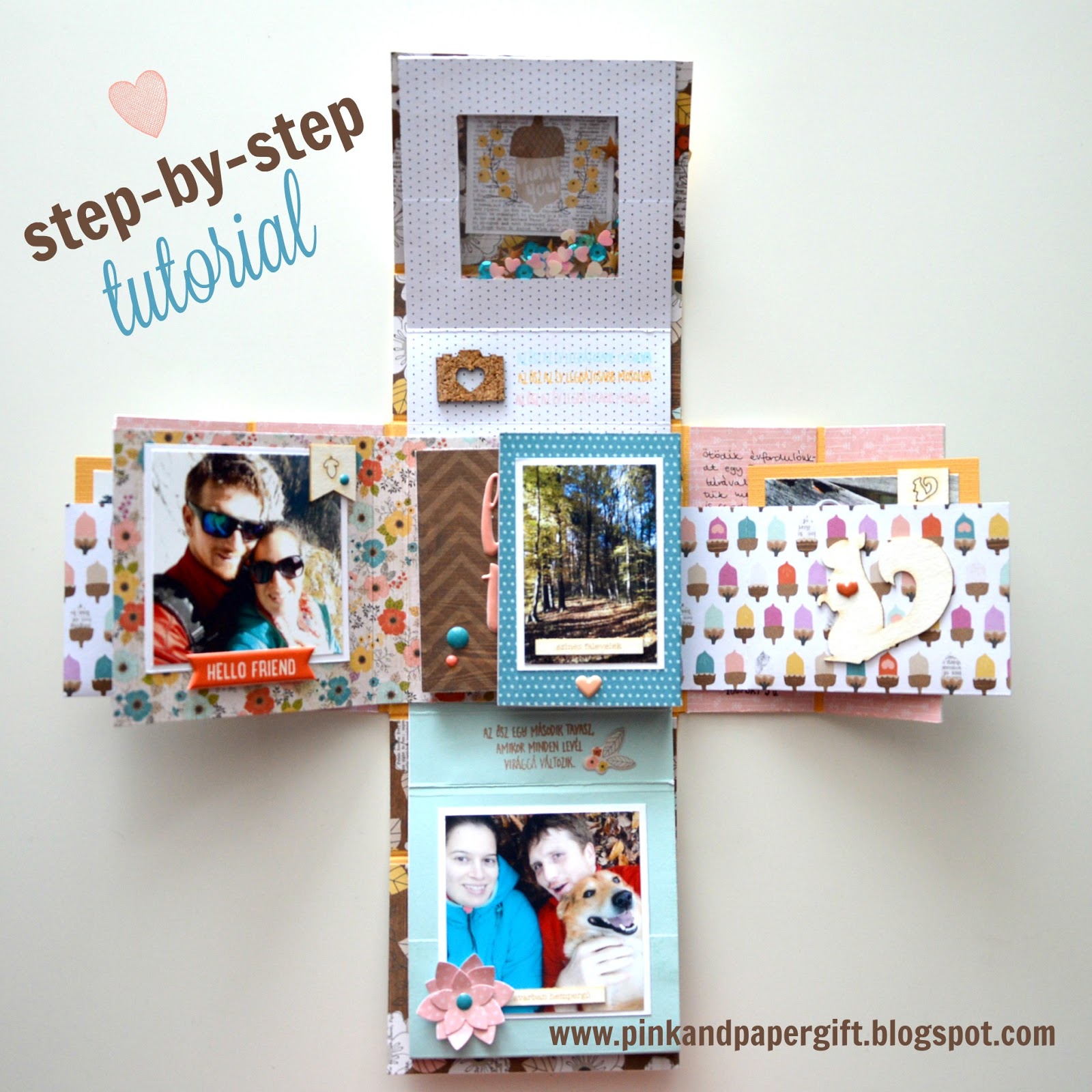 Box mini album stepbystep tutorial Flóra Mónika Farkas