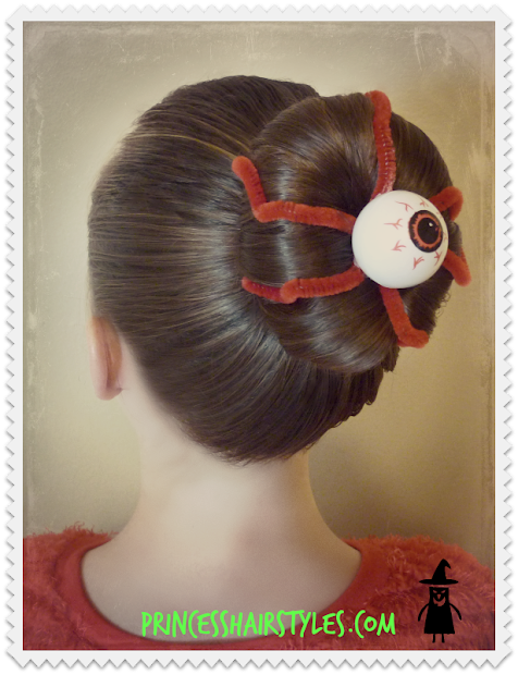 eyeball bun hairstyle halloween