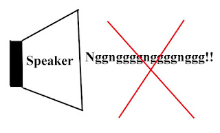 Illustrasi dengung speaker
