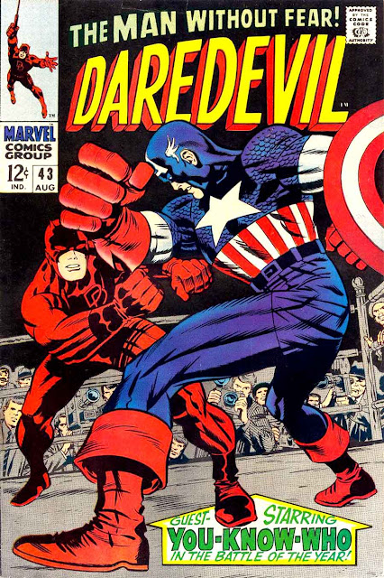 Daredevil v1 #43 marvel 1960s silver age comic book cover art by Jack Kirby Daredevil v1 #43 marvel 1960s silver age comic book cover art by Jack Kirby