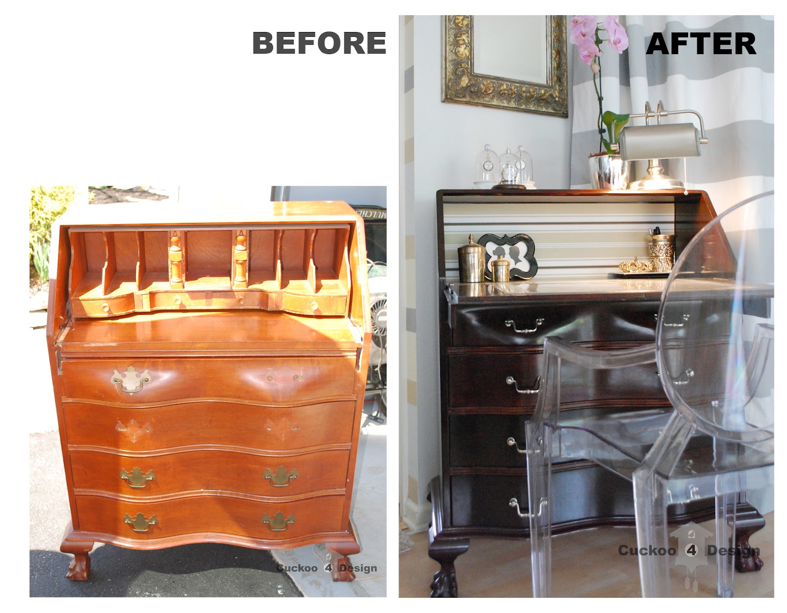 Refinished Secretary Desk Cuckoo4design