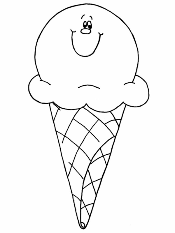 coloring pages of ice cream cones
