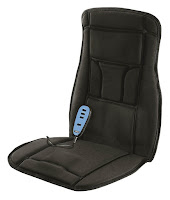 Heated Massaging Seat Cushion Delivers relief to the upper back, lumbar region and thighs, for a complete body relaxation experience.