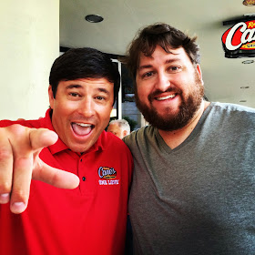Todd Graves and Jay Ducote at the new Downtown Baton Rouge Cane's