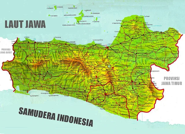 Gambar Peta Jalan Jawa Tengah Lengkap