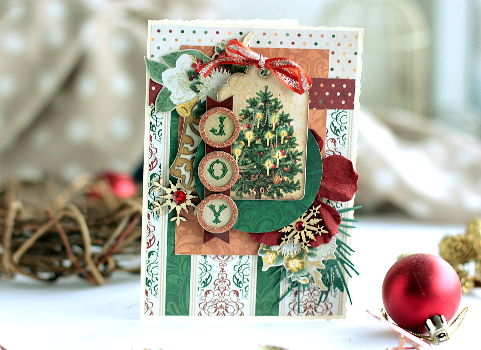 The BoBunny Blog Yuletide Christmas Cards with Elena