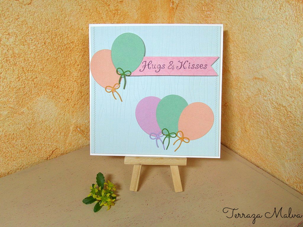 Stanzschablone//cutting esto sorpresa box caja con globos para Big Shot