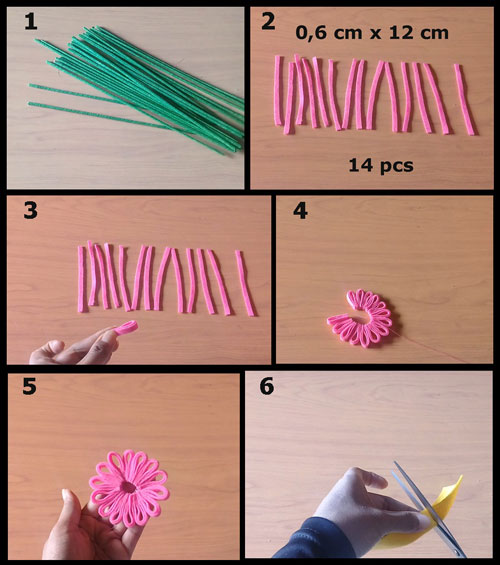 Cara Mudah Membuat Buket Bunga Daisy dari Kain Flanel