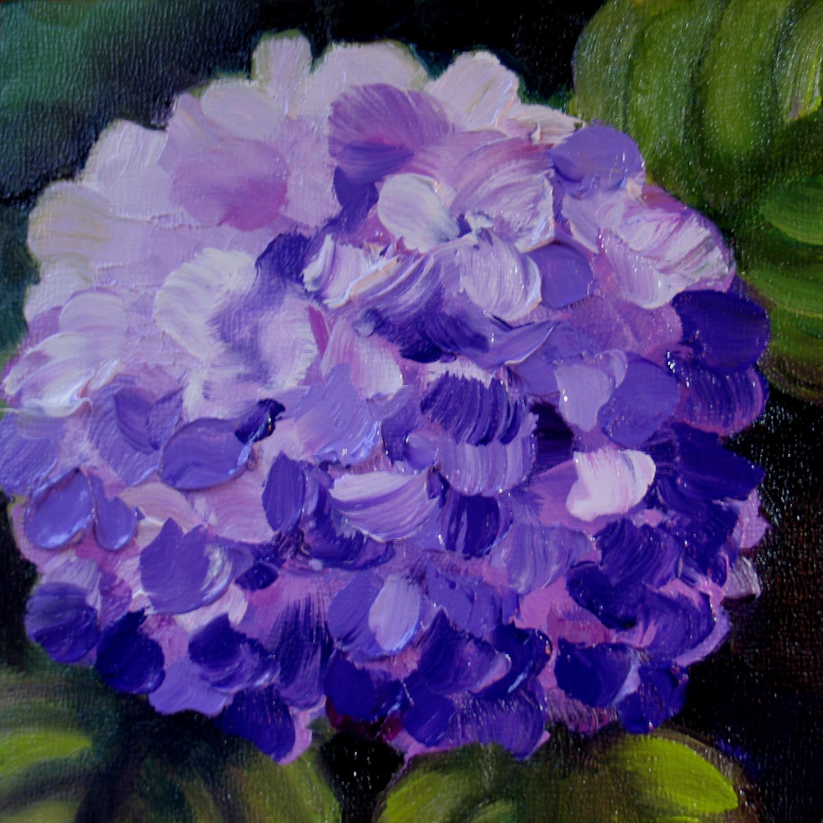 Nel's Everyday Painting Hydrangea Bloom SOLD
