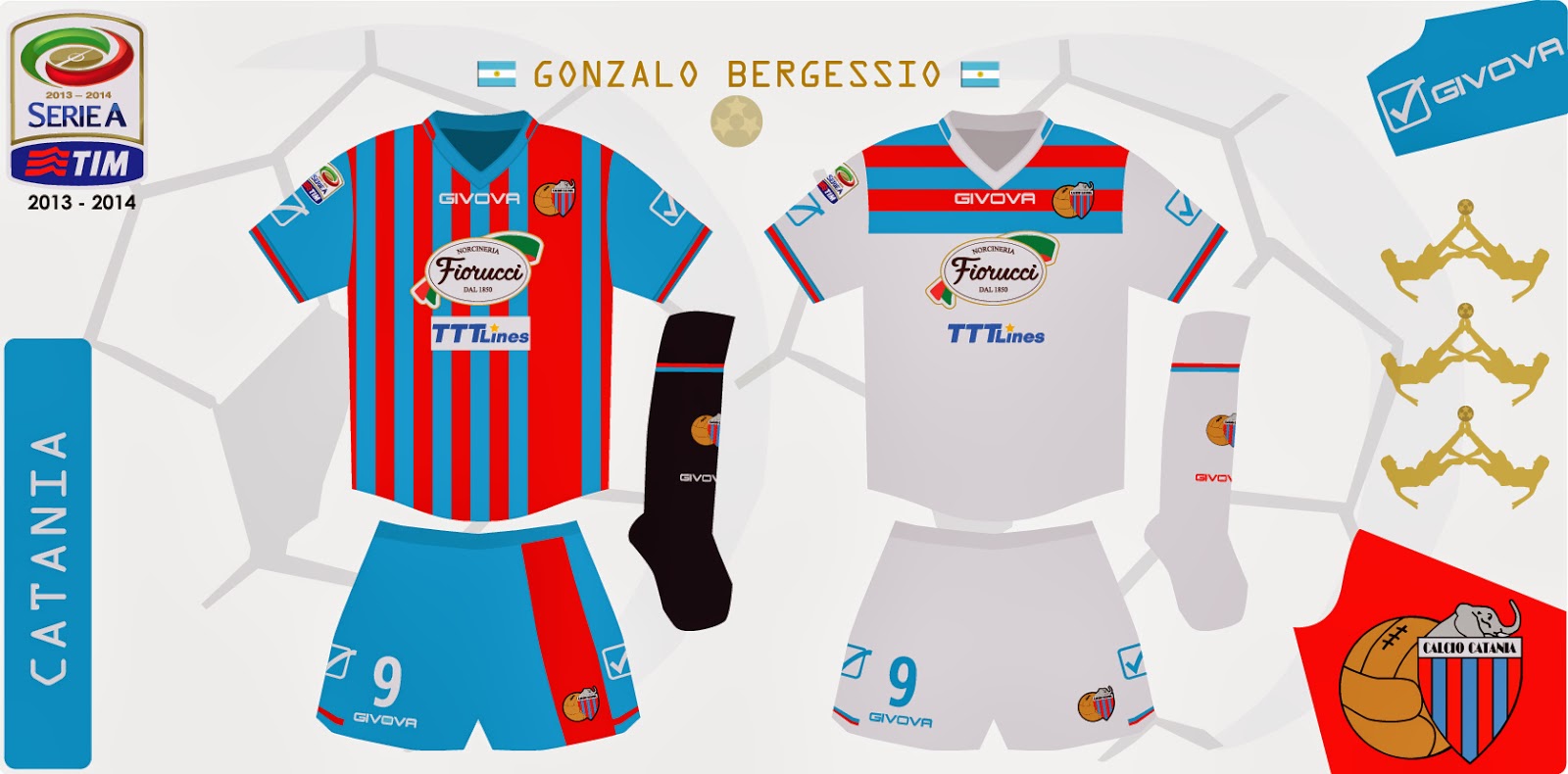 Catania Home Maillot de foot 2012 - 2013