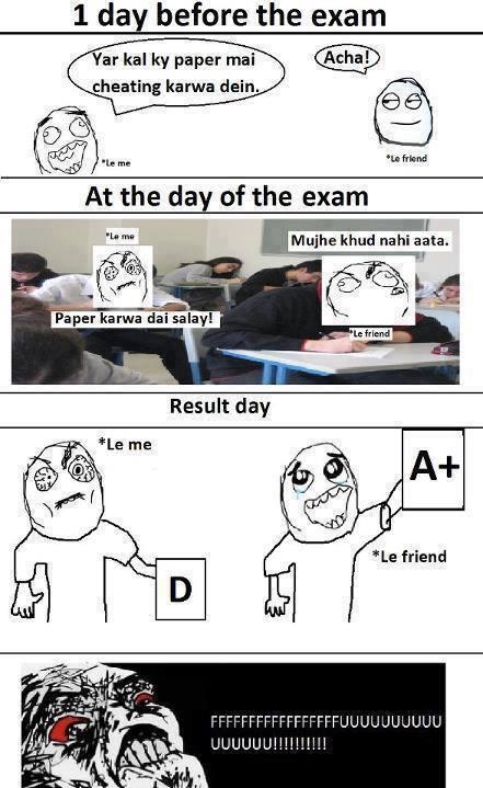 1 Day Before Exam Funny Wallpaper